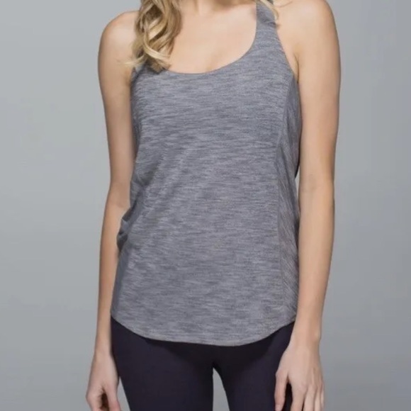 lululemon athletica Tops - Lululemon Wild Tank Heathered grey Black size 2